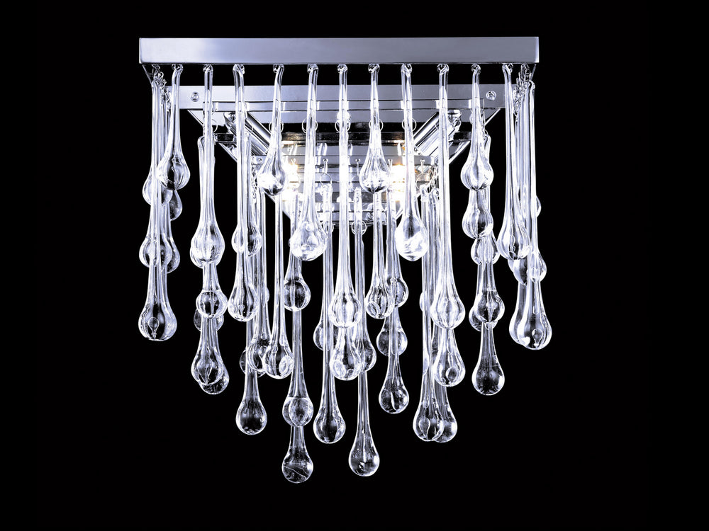 Avenue Lighting - LED Wall Sconce - Hollywood Blvd. - Polish Nickel / Clear Glass Tear Drops- Union Lighting Luminaires Decor