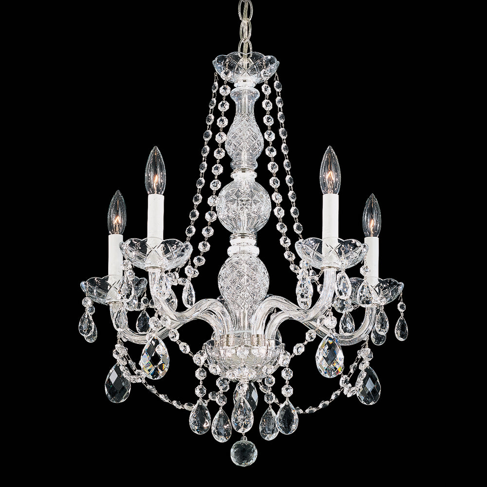 Schonbek - Five Light Chandelier - Arlington - Silver- Union Lighting Luminaires Decor