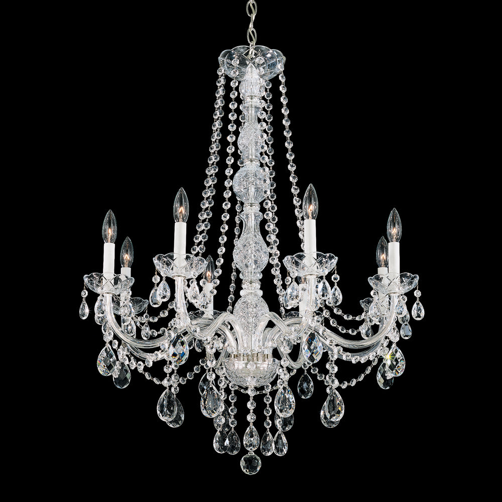 Schonbek - Eight Light Chandelier - Arlington - Silver- Union Lighting Luminaires Decor