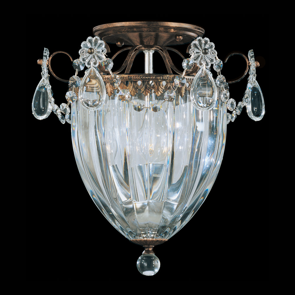 Schonbek - Three Light Semi-Flush Mount - Bagatelle - Heirloom Bronze- Union Lighting Luminaires Decor