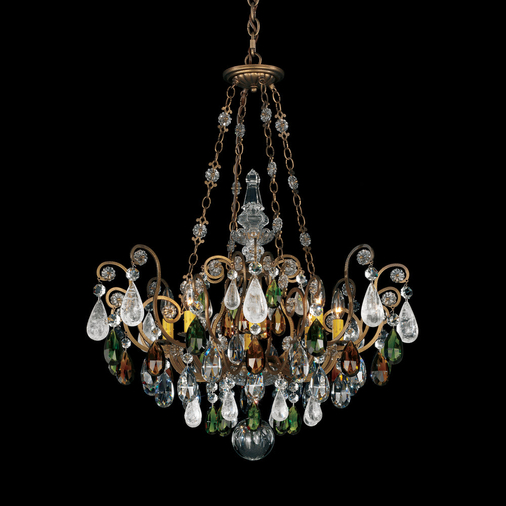 Schonbek - Eight Light Pendant - Renaissance Rock Crystal - Etruscan Gold- Union Lighting Luminaires Decor