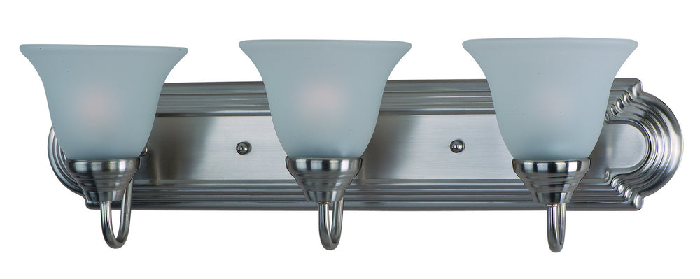 Maxim - Three Light Bath Vanity - Essentials - 801x - Satin Nickel- Union Lighting Luminaires Decor