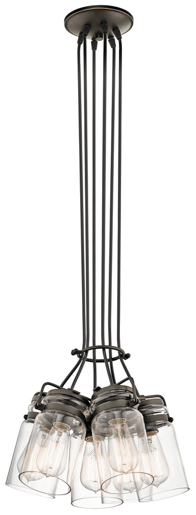 Kichler Canada - Six Light Pendant - Brinley - Olde Bronze- Union Lighting Luminaires Decor