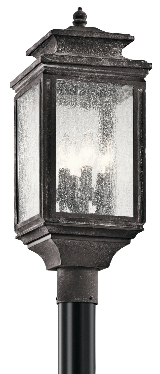 Kichler Canada - Four Light Outdoor Post Mount - Wiscombe Park - Weathered Zinc- Union Lighting Luminaires Decor