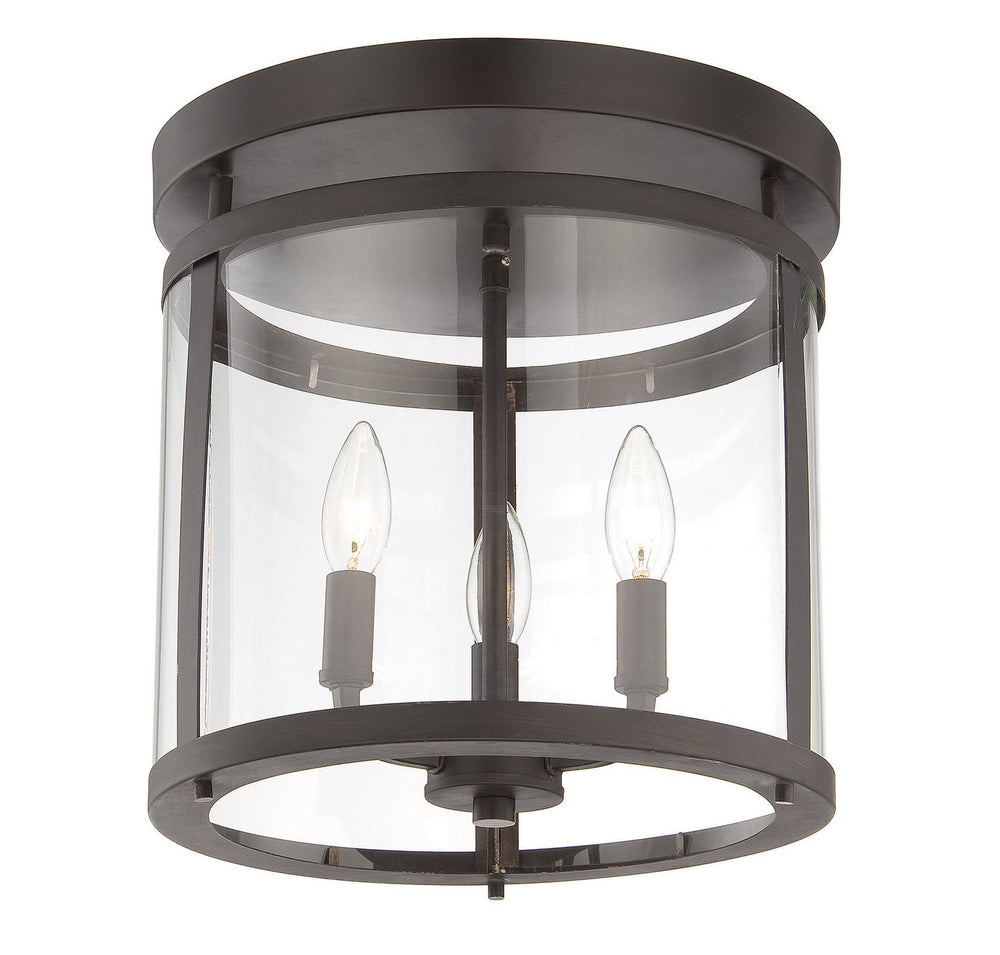 Savoy House - Three Light Semi-Flush Mount - Penrose - English Bronze- Union Lighting Luminaires Decor