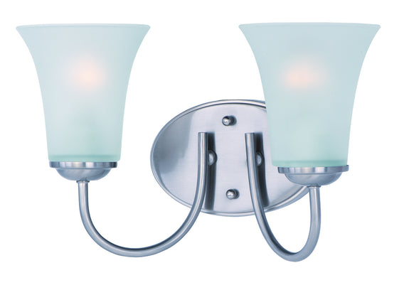 Maxim - Two Light Bath Vanity - Logan - Satin Nickel- Union Lighting Luminaires Decor