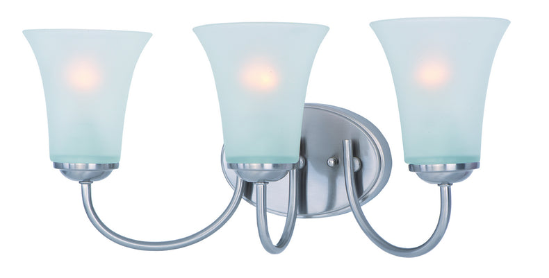 Maxim - Three Light Bath Vanity - Logan - Satin Nickel- Union Lighting Luminaires Decor