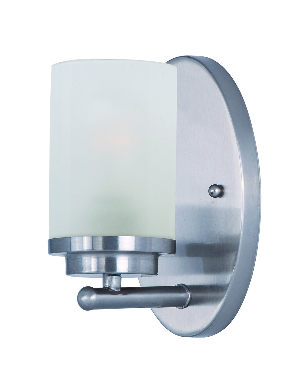 Maxim - One Light Bath Vanity - Corona - Satin Nickel- Union Lighting Luminaires Decor