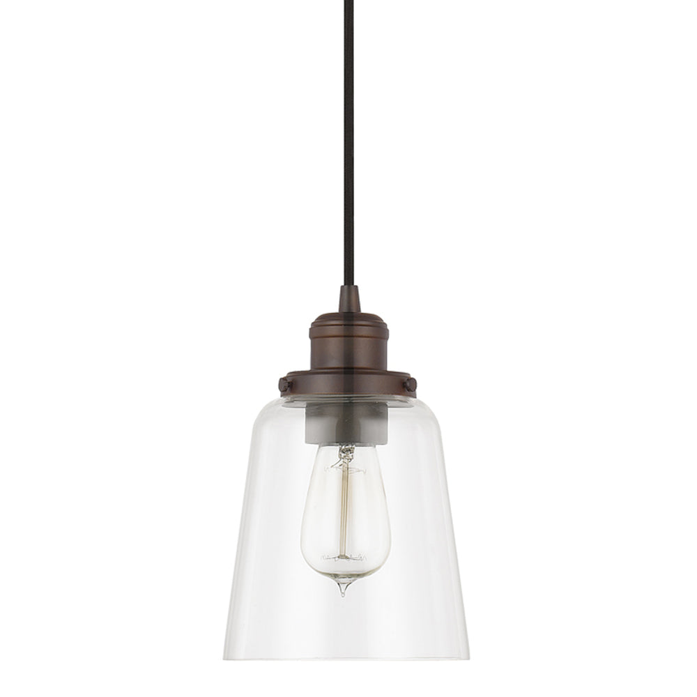 Capital Lighting - One Light Pendant - Fallon - Burnished Bronze- Union Lighting Luminaires Decor