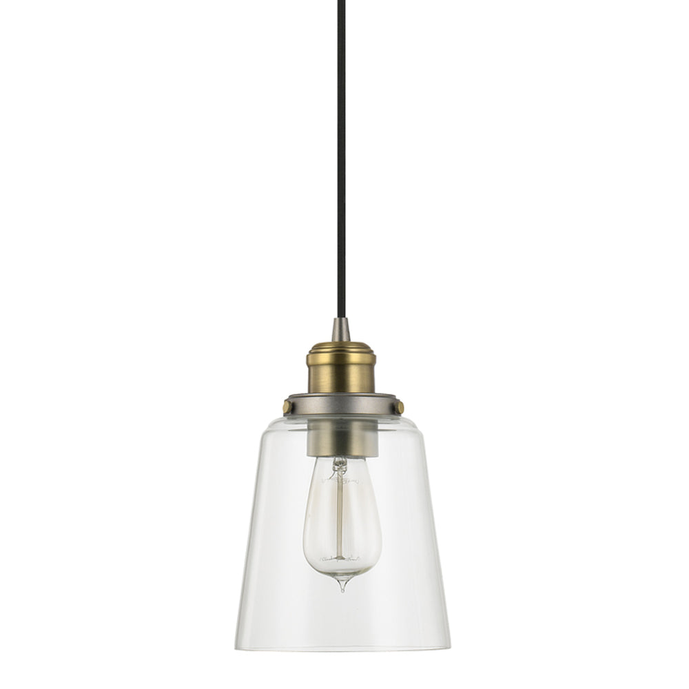 Capital Lighting - One Light Pendant - Fallon - Graphite and Aged Brass- Union Lighting Luminaires Decor