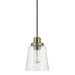 Capital Lighting - One Light Pendant - Fallon - Graphite and Aged Brass- Union Lighting Luminaires Decor