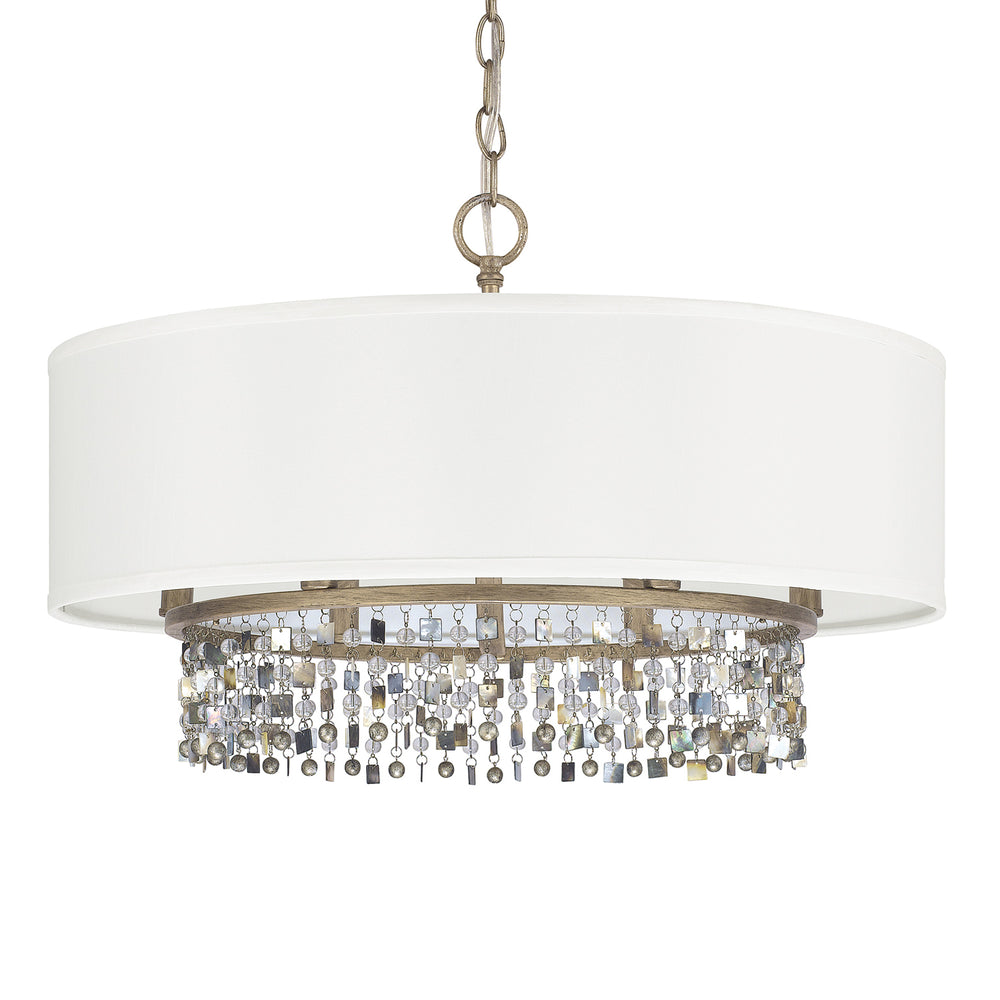 Capital Lighting - Six Light Pendant - Harper - Brushed Gold- Union Lighting Luminaires Decor