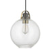 Capital Lighting - One Light Pendant - Dean - Graphite and Aged Brass- Union Lighting Luminaires Decor