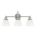 Capital Lighting - Three Light Vanity - Baxter - Brushed Nickel- Union Lighting Luminaires Decor
