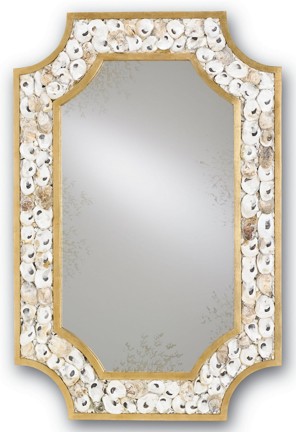 Currey and Company - Mirror - Margate - Contemporary Gold Leaf/Natural/Antique Mirror- Union Lighting Luminaires Decor