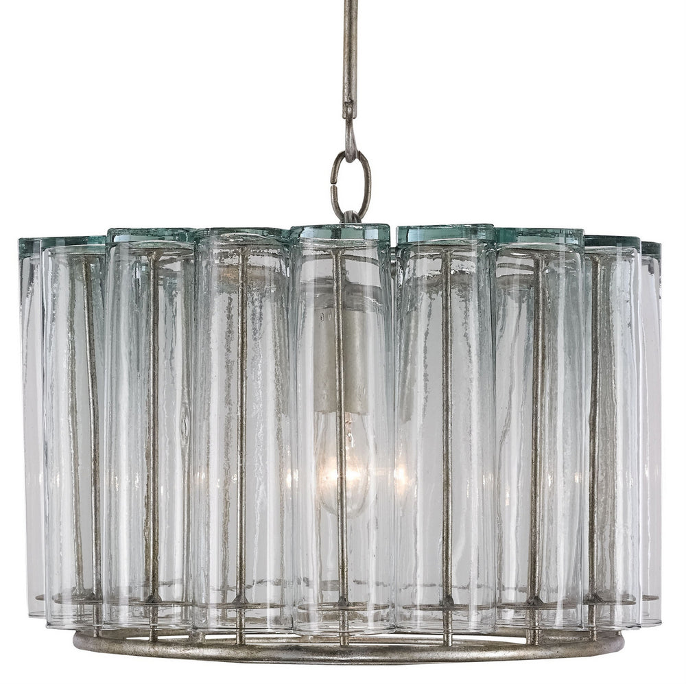 Currey and Company - One Light Pendant - Bevilacqua - Silver Leaf- Union Lighting Luminaires Decor