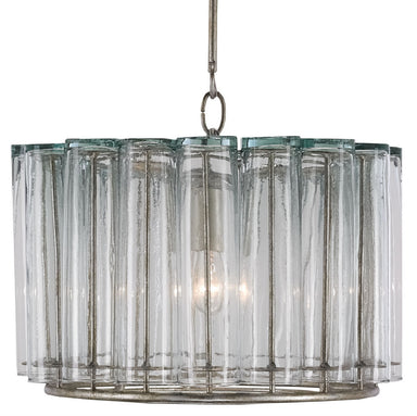 Currey and Company - One Light Pendant - Bevilacqua - Silver Leaf- Union Lighting Luminaires Decor