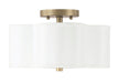 Capital Lighting - Two Light Semi Flush Mount - Quinn - Brushed Gold- Union Lighting Luminaires Decor