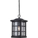 Quoizel - One Light Outdoor Hanging Lantern - Stonington - Mystic Black- Union Lighting Luminaires Decor