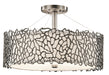 Kichler Canada - Three Light Pendant/Semi Flush - Silver Coral - Classic Pewter- Union Lighting Luminaires Decor