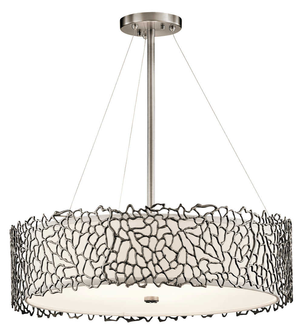 Kichler Canada - Four Light Chandelier - Silver Coral - Classic Pewter- Union Lighting Luminaires Decor