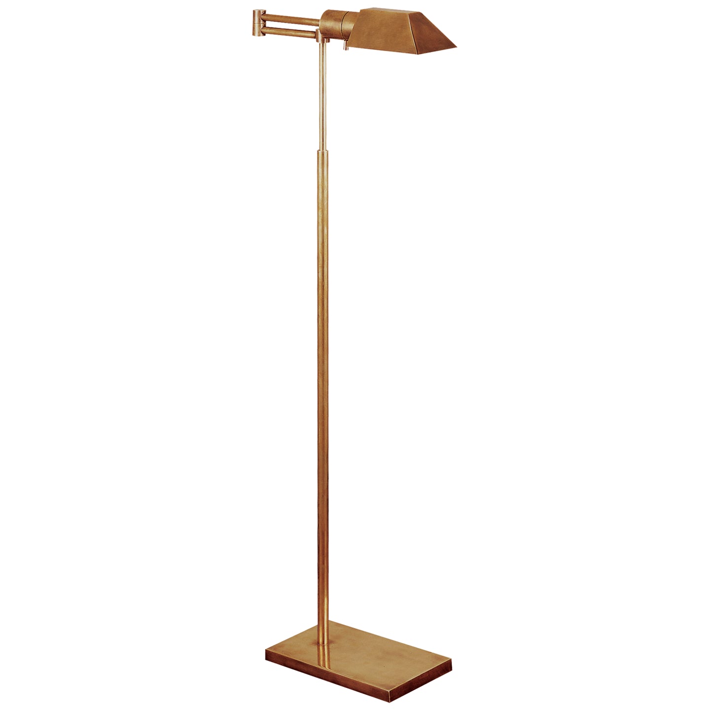 Visual Comfort Signature Canada - One Light Swing Arm Floor Lamp - VC CLASSIC - Hand-Rubbed Antique Brass- Union Lighting Luminaires Decor