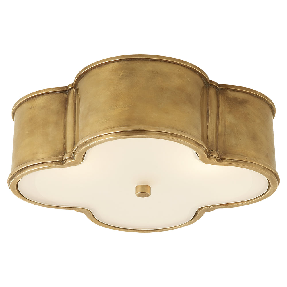 Visual Comfort Signature Canada - Three Light Flush Mount - Basil - Natural Brass- Union Lighting Luminaires Decor