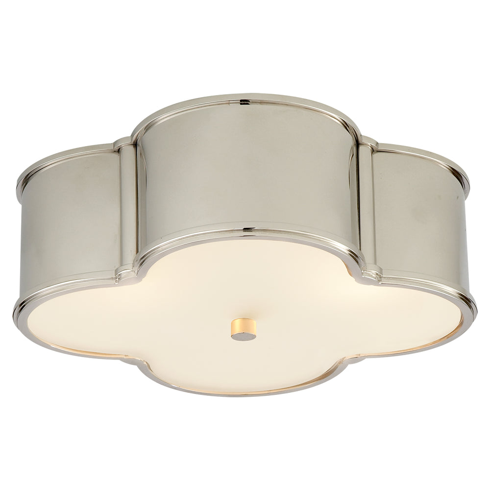 Visual Comfort Signature Canada - Three Light Flush Mount - Basil - Polished Nickel- Union Lighting Luminaires Decor