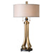 Uttermost - Two Light Table Lamp - Selvino - Brushed Brass Metal w/Oil Rubbed Bronze- Union Lighting Luminaires Decor