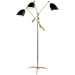 Visual Comfort Signature Canada - Three Light Floor Lamp - Sommerard - Hand-Rubbed Antique Brass and Black- Union Lighting Luminaires Decor