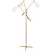 Visual Comfort Signature Canada - Three Light Floor Lamp - Sommerard - Hand-Rubbed Antique Brass and White- Union Lighting Luminaires Decor