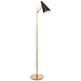 Visual Comfort Signature Canada - One Light Floor Lamp - Clemente - Brass with Black- Union Lighting Luminaires Decor