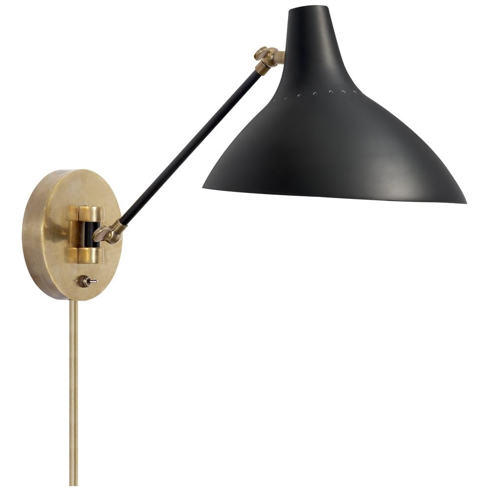 Visual Comfort Signature Canada - One Light Wall Sconce - Charlton - Black and Brass- Union Lighting Luminaires Decor