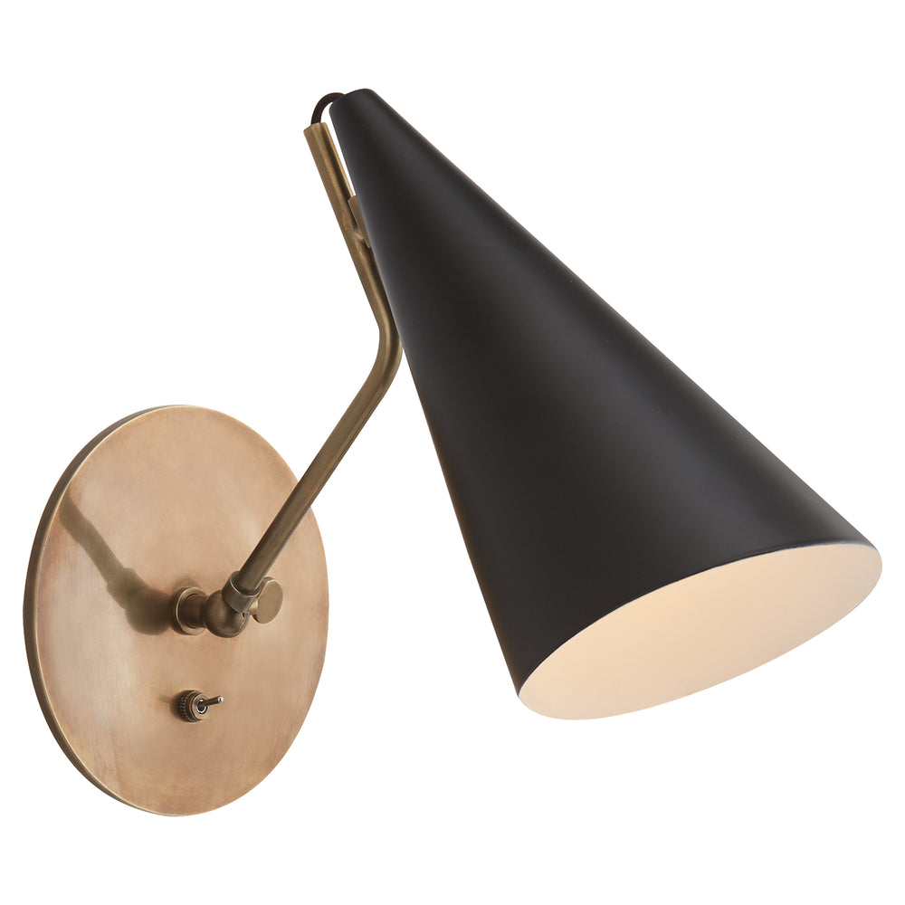 Visual Comfort Signature Canada - One Light Wall Sconce - Clemente - Black and Brass- Union Lighting Luminaires Decor