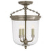 Visual Comfort Signature Canada - Three Light Semi-Flush Mount - Merchant - Antique Nickel- Union Lighting Luminaires Decor
