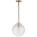 Visual Comfort Signature Canada - One Light Pendant - Katie Globe - Hand-Rubbed Antique Brass- Union Lighting Luminaires Decor