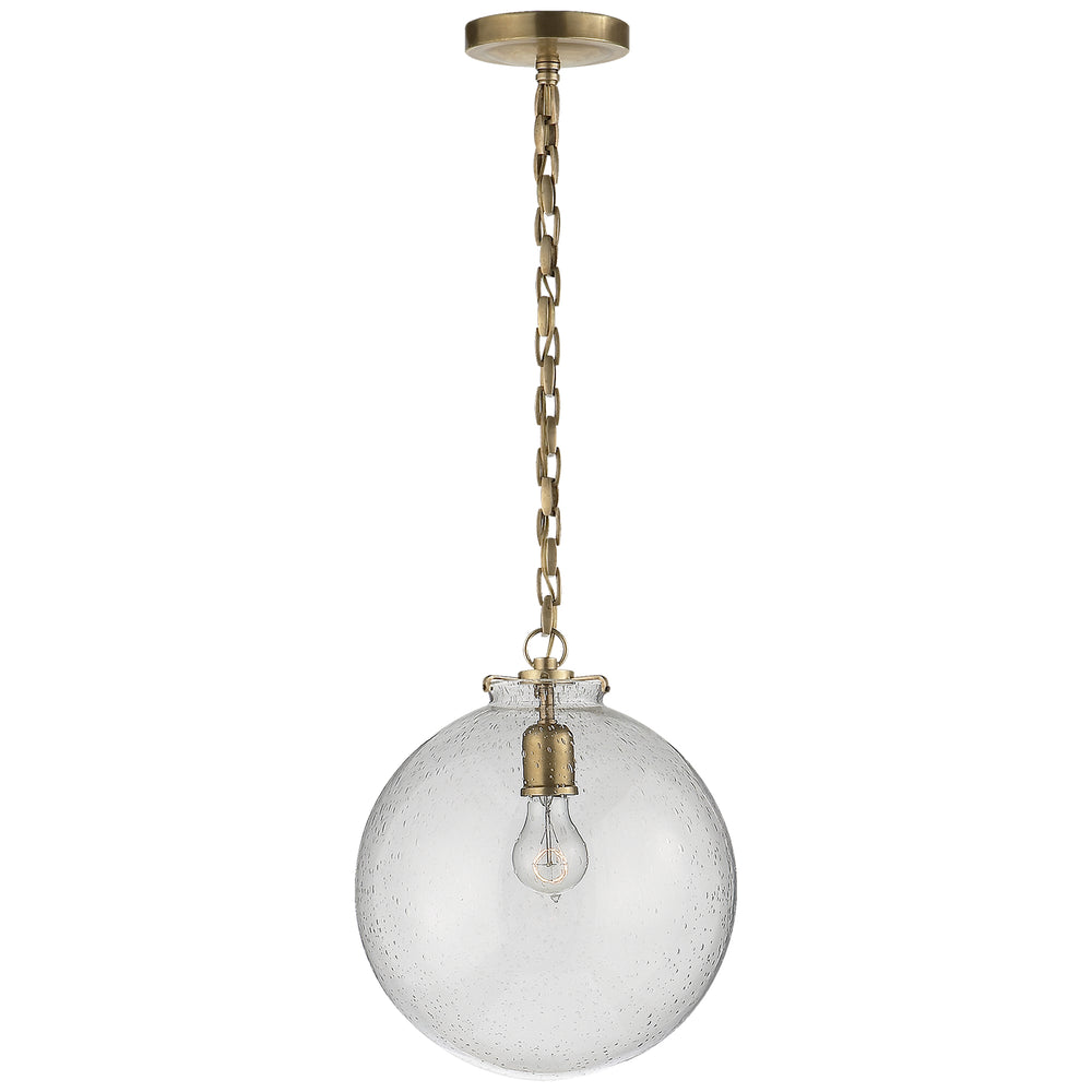 Visual Comfort Signature Canada - One Light Pendant - Katie Globe - Hand-Rubbed Antique Brass- Union Lighting Luminaires Decor