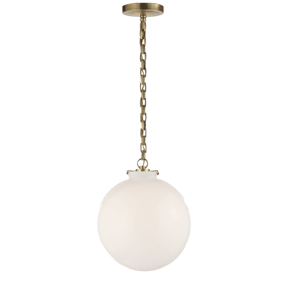Visual Comfort Signature Canada - One Light Pendant - Katie Globe - Hand-Rubbed Antique Brass- Union Lighting Luminaires Decor