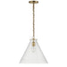 Visual Comfort Signature Canada - One Light Pendant - Katie Conical - Hand-Rubbed Antique Brass- Union Lighting Luminaires Decor