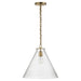 Visual Comfort Signature Canada - One Light Pendant - Katie Conical - Hand-Rubbed Antique Brass- Union Lighting Luminaires Decor