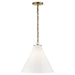 Visual Comfort Signature Canada - One Light Pendant - Katie Conical - Hand-Rubbed Antique Brass- Union Lighting Luminaires Decor