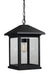 Z-Lite Canada - One Light Outdoor Chain Mount Ceiling Fixture - Portland - Black- Union Lighting Luminaires Decor