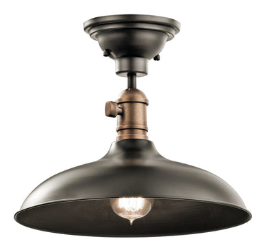 Kichler Canada - One Light Pendant/Semi Flush - Cobson - Olde Bronze- Union Lighting Luminaires Decor