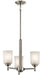 Kichler Canada - Three Light Mini Chandelier - Shailene - Brushed Nickel- Union Lighting Luminaires Decor