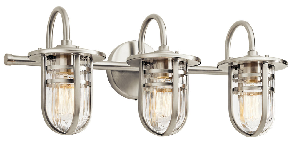 Kichler Canada - Three Light Bath - Caparros - Brushed Nickel- Union Lighting Luminaires Decor