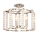 Crystorama - Four Light Semi Flush Mount - Carson - Polished Nickel- Union Lighting Luminaires Decor