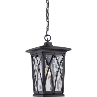 Quoizel - One Light Outdoor Hanging Lantern - Grover - Mystic Black- Union Lighting Luminaires Decor