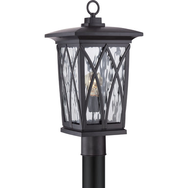 Quoizel - One Light Outdoor Post Mount - Grover - Mystic Black- Union Lighting Luminaires Decor