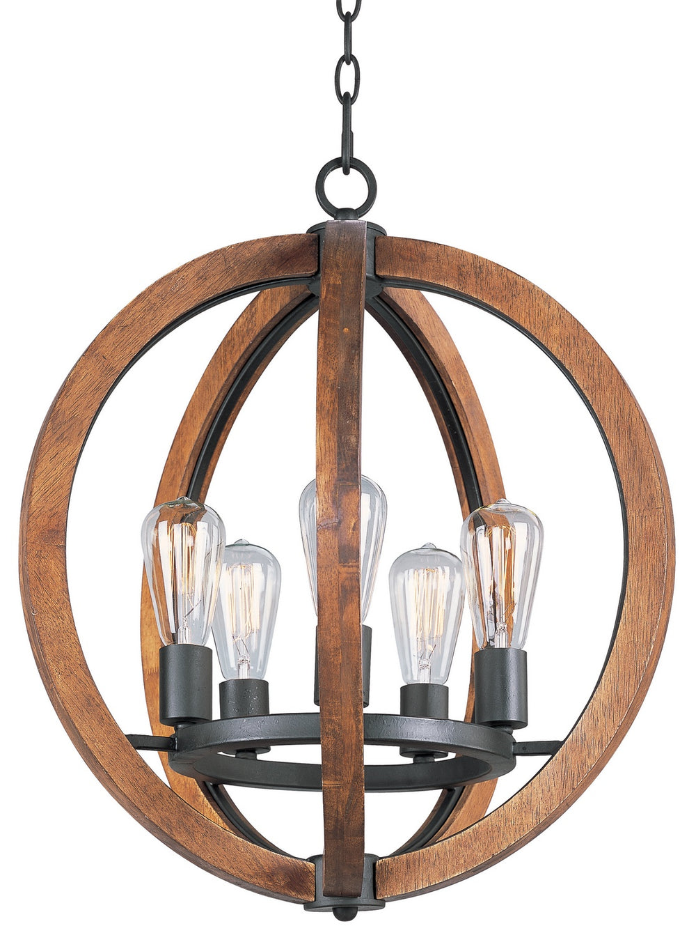 Maxim - Five Light Chandelier - Bodega Bay - Anthracite- Union Lighting Luminaires Decor