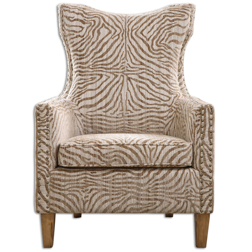 Uttermost - Arm Chair - Kiango - Stripes In Light, Airy Neutrals- Union Lighting Luminaires Decor
